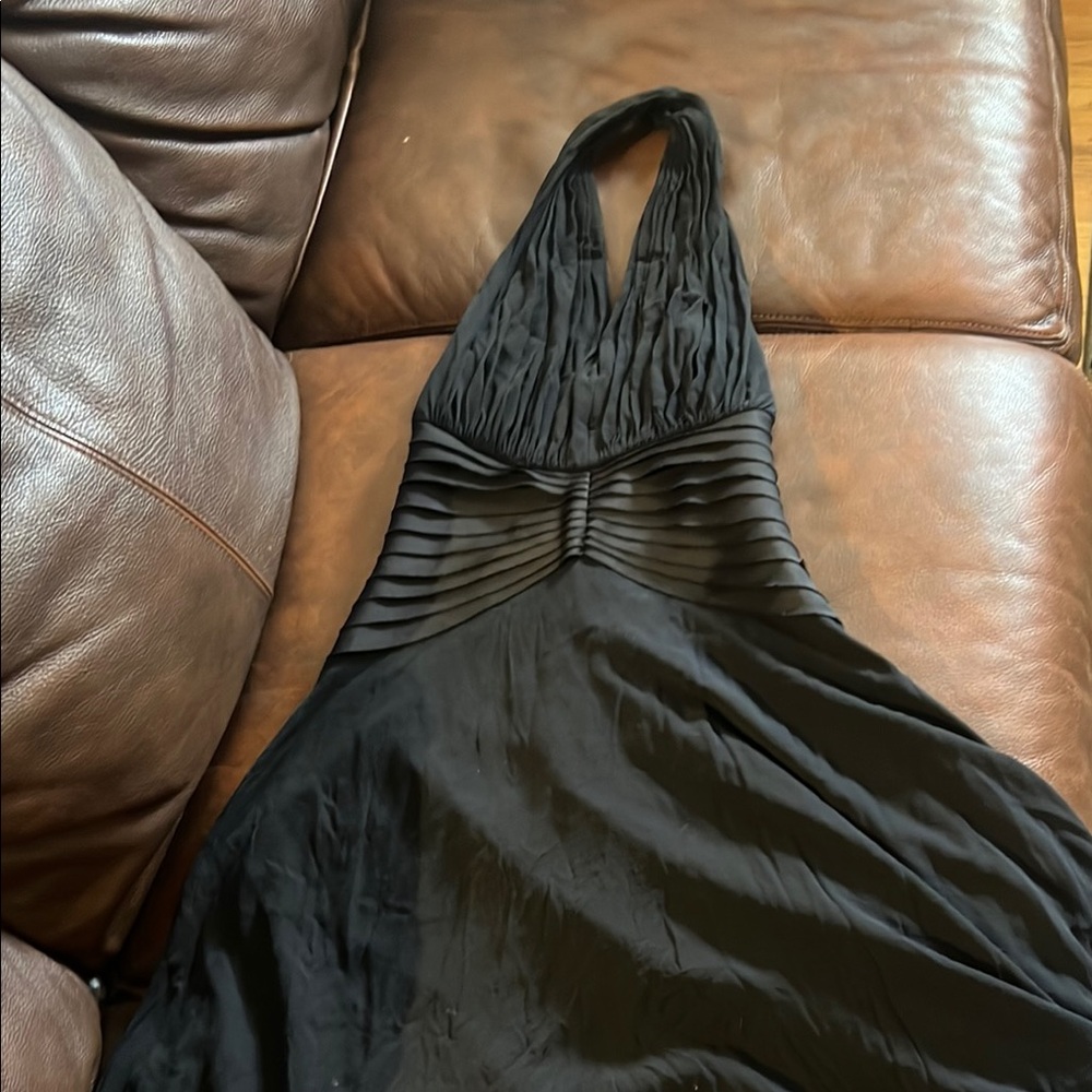 Elegant Black Halter Dress
